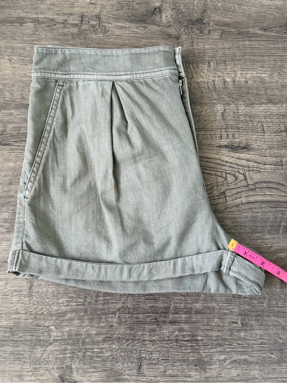 Pilcro Womens Pleated Cuffed Cotton Shorts Size 28 Coastal Casual Resort - Picture 9 of 10